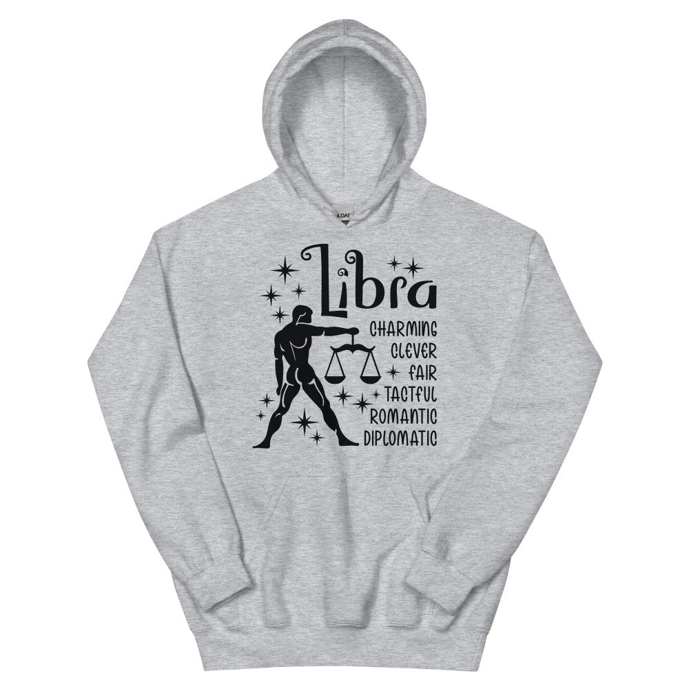 Libra Zodiac Positive Traits Hoodie - Sport Grey Color - https://ascensionemporium.net